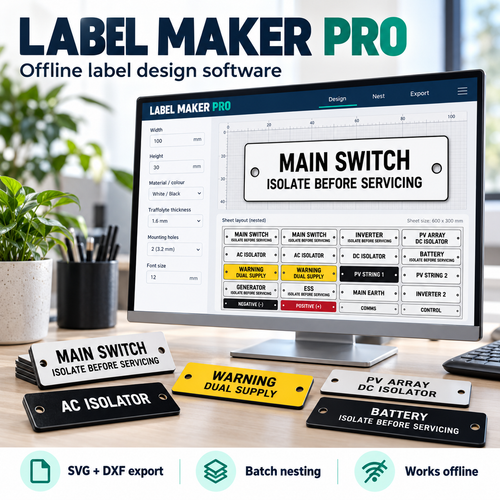 CutOut Label Maker Pro