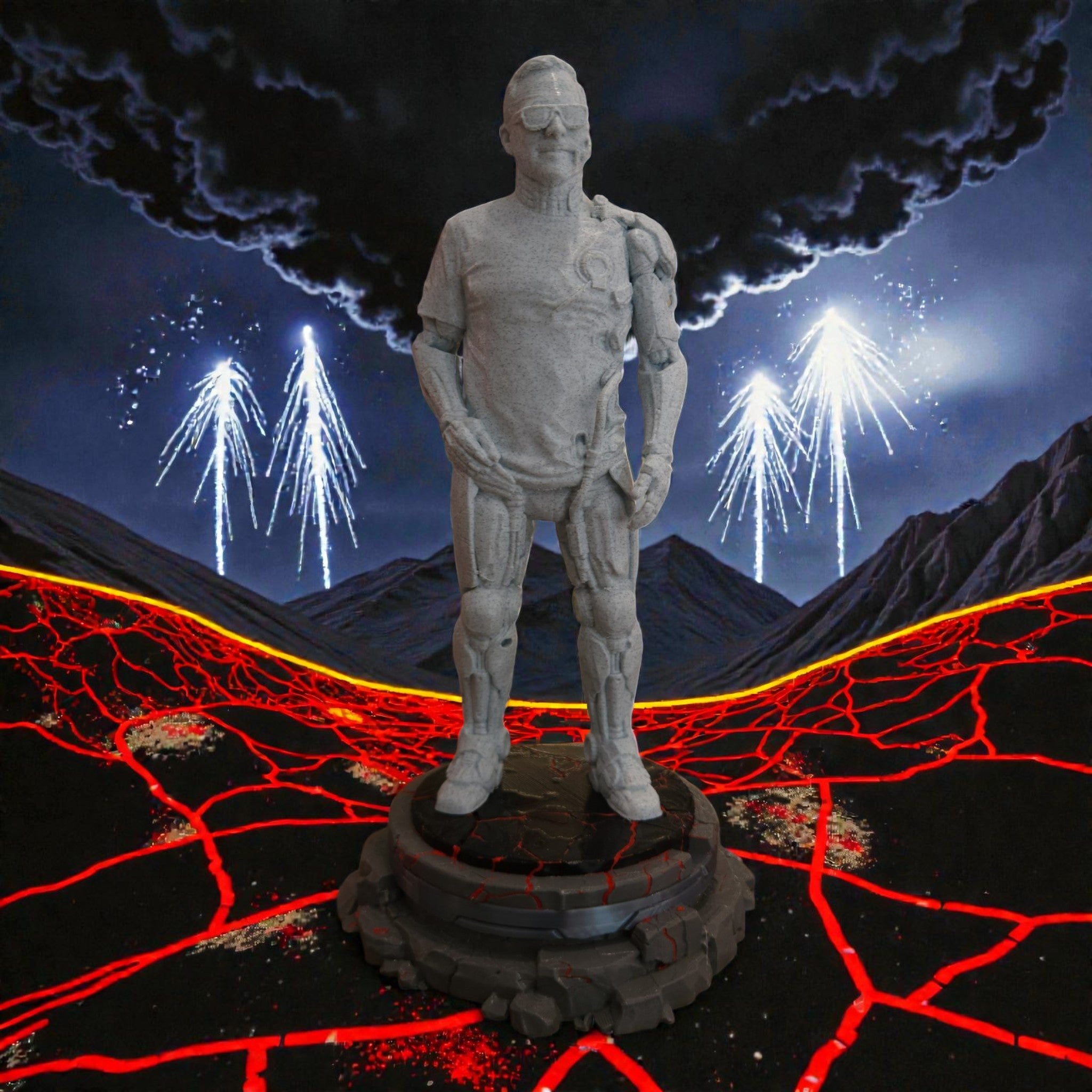 Cyborg Statue