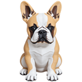 French Bulldog 100mm 3D-printed dog figurine, front view