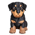 Rottweiler 100mm 3D-printed dog figurine, front view